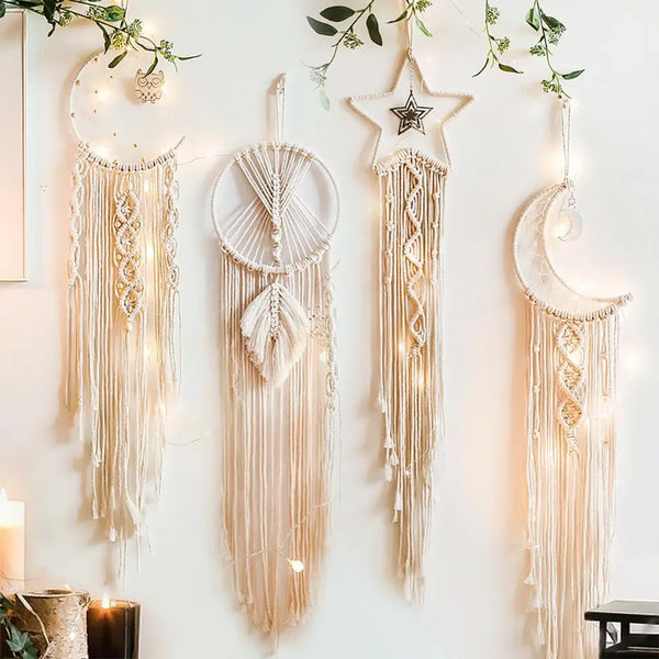 Attrape-Rêves en Macramé Boho - Décoration Murale