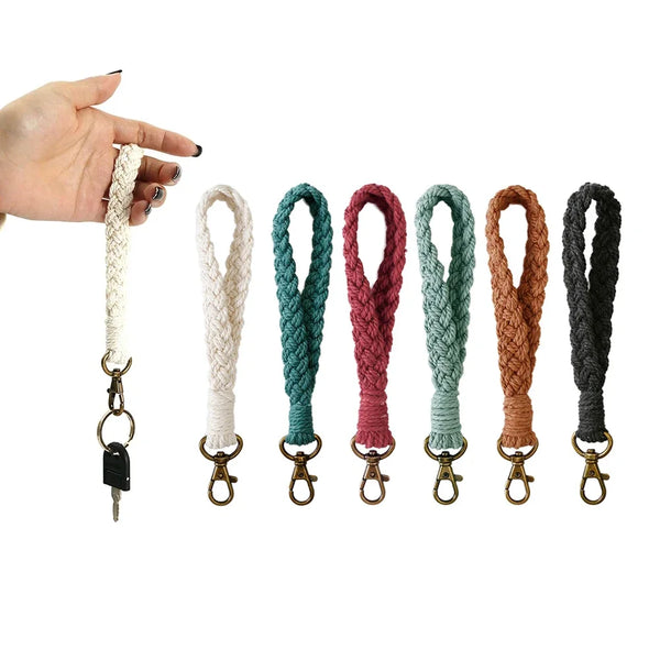 Porte-Clés Macramé Bohème avec Bracelet