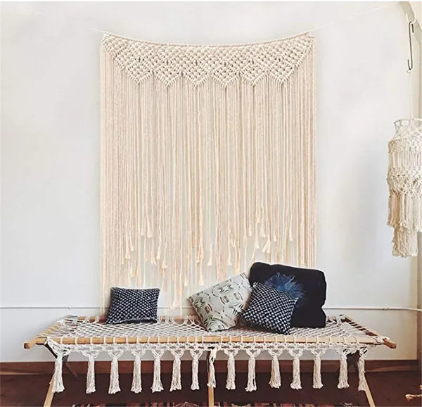 Tapisserie Boho Handmade – Rideau Macramé