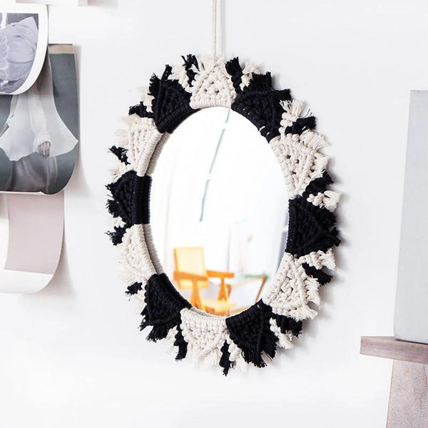 Miroir Boho en Macramé