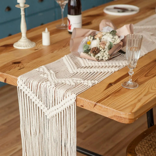 Chemin de Table en Macramé – Décoration Bohème Vintage