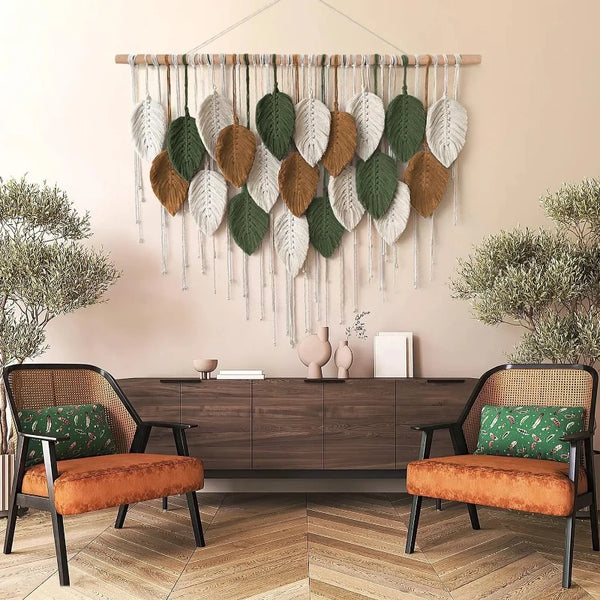 Tapisserie Macramé Boho Fait Main pour Tête de Lit