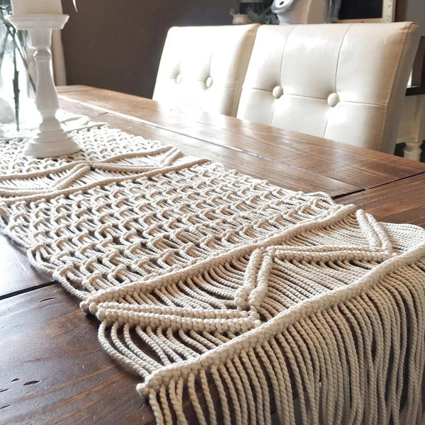 Chemin de Table en Macramé - Style Bohème Chic