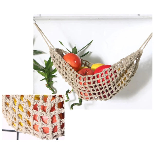 Hamac à Fruits en Macramé pour Cuisine